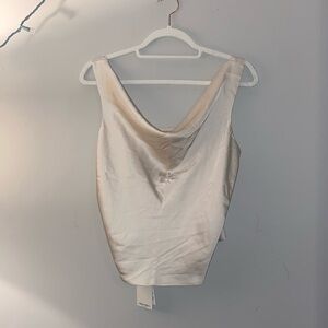 abercrombie cowl neck satin sleeveless blouse